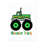 Green Monster Truck Post Cards