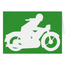 Green Motorbiker Sign Cards