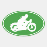 Green Motorbiker Sign Stickers