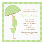 Green Mum To Be Baby Shower Invitations