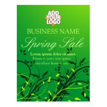 Green Nature Spring Sale Business Postcard