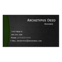 Green on Grey Curves Business Card Style 3