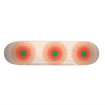 Green, Orange, Pink Flower Power Girl Skateboards