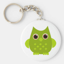 Green Owl Keychains