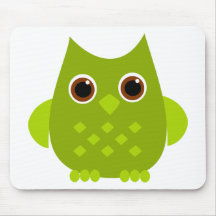 Green Owl Mouse Mats