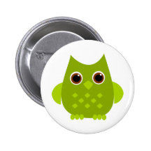 Green Owl Pins
