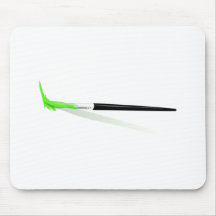 Green Paint Brush Mouse Pads