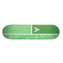 Green Paisley Custom Skate Board