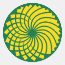 GREEN PARTY ROUND STICKERS
