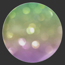 Green Pastel Rainbow Bokeh Glitter plates