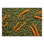 Green peas and carrots card