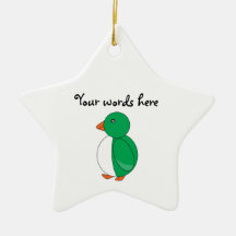 Green penguin ornaments