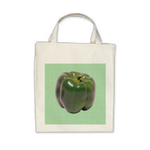 Green Pepper design tote Bag