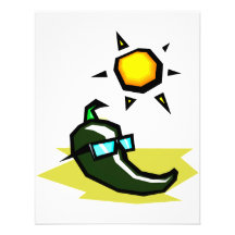 Green Pepper sunglasses sun on beach.png Custom Invitation