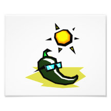 Green Pepper sunglasses sun on beach.png Photo Art
