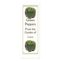 Green Peppers Garden Marker Business Card