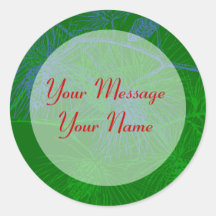 Green Pine Red Letters Personal Holiday Stickers