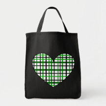 Green Plaid Tote Bag