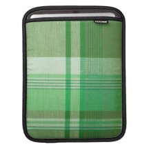 "Green Plaid" Vertical iPad Sleeve