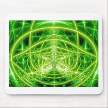 Green Pot Leaf Fractal Mousepad