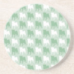 Green Pugs Drink Coaster