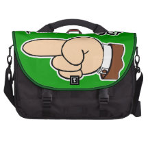 Green Pull My Finger Laptop Bag