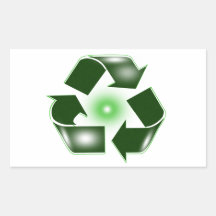Green Recycle Logo Sticker