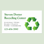 Green Recycle Symbol business cards