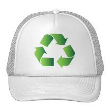 Green Recycle Symbol Mesh Hats