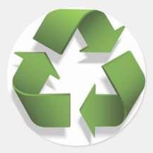 green recycle symbol stickers