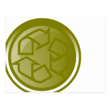 Green Recycling Image Postcards