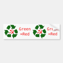 Green=Red Bumper Stickers
