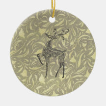 Green Reindeer Ornament