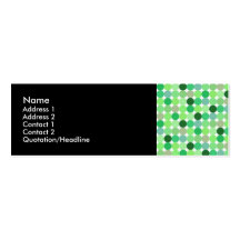 Green Retro Dots Profile Cards Business Card Template