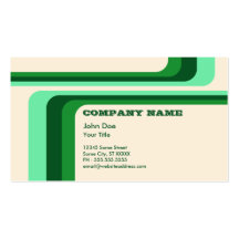 green retro stripes : v.2 : business card template