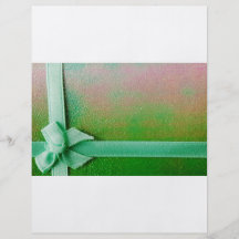 Green ribbon background flyers