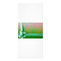 Green ribbon background personalized rack card