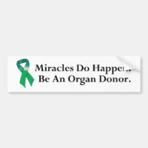 Green Ribbon Miracle Bumper Sticker