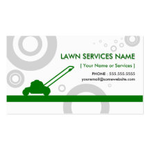 green rings mowing business card