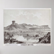Green River, Wyoming  1875 Print