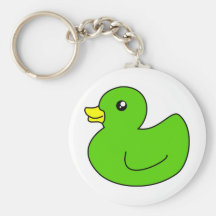 Green Rubber Duck Key Chain