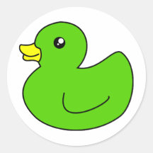 Green Rubber Duck Sticker