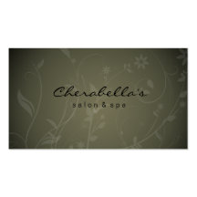 Green Salon Spa Floral business card