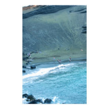 Green Sands Beach Hawaii Custom Stationery