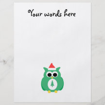Green santa owl flyers