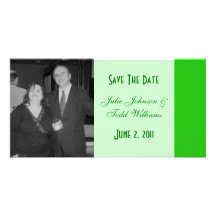 green save the date photo cards