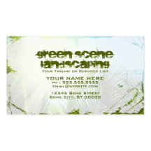 green scene landscaping business card