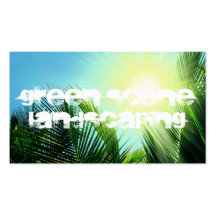 green scene landscaping business card