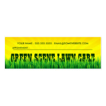 green scene lawn care appointment card business card template