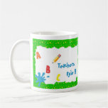 Green School  Bus Teachers Rule Mug